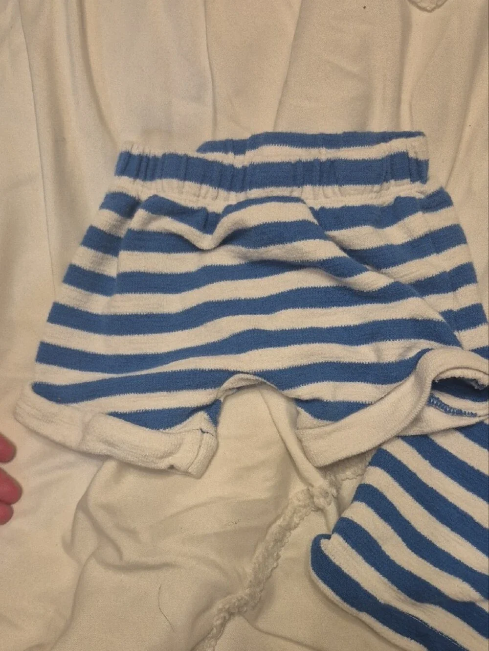 Cat & Jack Blue and White Striped Kids Pajama Set